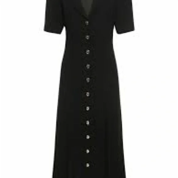 Reformation Charcoal Button-Up Dress - Picture 2 of 9